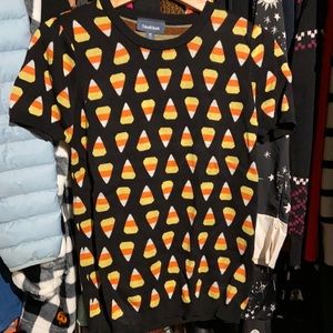 ModCloth candy corn sweater shirt sz M